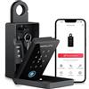 Populife Cassetta Chiavi con Impronta Digitale, Smart Key Box per Esterni, Cassetta Sicurezza Chiavi Con Accesso Remoto Wireless Per Casa, Ufficio E Airbnb Per Agenti Immobiliari, Funziona Offline