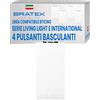 Bratek 4x Interruttore a Pulsante Compatibile Bticino Living Light e International | Sostituisce Pulsante da Muro Bianco Bticino Living Light L4005N Normalmente Aperto - Made in Europe by Bratek