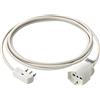 Vimar 0P32381.B Cavo prolunga lineare 3 metri, 3G1, spina piatta salvaspazio 2P+T 16 A 250 V Spa17, Bianco, 3m