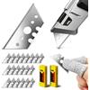 Kalexion Lame per Cutter Trapezoidali 52mm - Set da 20 Lame Trapezoidali di Ricambio per Cutter con 2 Protezione per Dito, Adatto per Tagliare Tappeti, Plastica, Cuoio e Cartone, Perfetto per Uso Domestico