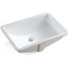 MEJE #202G-1_21.5Inch Nave Lavello Rettangolo Sottopiano Bagno Lavabo Vanity Ceramica Bianco Puro