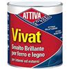ATTIVA Vivat Smalto 750ml Brillante Per Legno E Ferro Color Marrone Chiaro 16