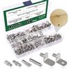Keadic kit di 156 mollette da 5 mm, Perni Per Mensole Mensola Armadio 5mm,Pioli Supporti per Mensole,Perni per Mensole Mensola Armadio, Pioli di Supporto per Mensole Ripiani in Vetro, 6 Stili