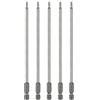 QUARKZMAN 5 Pezzi Punta Cacciavite A Stella Torx T10 Attacco Esagonale 1/4 Lunghezza 150mm Punta Magnetizzata Senza Foro Antimanomissione 6 Punte A Stella Per Trapano Acciaio S2.