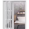Generic Porta a soffietto pieghevole - Divisore per stanza in PVC modello accordeon per bagno, porta scorrevole interna con pannelli trasparenti, larghezza regolabile