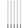 QUARKZMAN 5 Pezzi T10 Testa Torx Punta Cacciavite 1/4 Alesaggio Esagonale 8 (200mm) Lunga Magnetica Senza Foro Punta Antimanomissione 6 Punte Stella Cacciavite Trapano Acciaio S2.