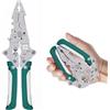 HangYuFly Pinza spelafili pieghevole 14 in 1, pinza multifunzione con pinza spelafili, pinza crimpatrice laterale, cesoia, pinza per presa a vite per cavi elettrici, spelafili portatile e strumento di