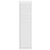 DecoMeister Porte a Lamelle in Legno 394x1406 mm Confezione da 1 - Porta Lamella Pino Massiccio - Anta per Armadio a Persiana Aperta - Frontali Mobili e Antine per Guardaroba - Preverniciato Bianco