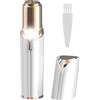 Lvozize Depilatore facciale da donna, rasoio per il viso da donna, con luce LED, rasoio da donna per guance, labbra, mento, sopracciglia, rasoio per viso da donna, batteria (bianco)