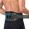 AYBUY Fascia Lombare Supporto Schiena, Fascia Elastica Lombare Ortopedica, Tessuto che Traspira e Comprime, fascia Elastica lombare per Uomini Donne per Sollevamento, Lavoro e Uso Quotidiano(Nero, XL)