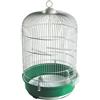 Record - Gabbia Rotonda per Canarini con porta Frontale. Gabbia per uccelli con 1 mangiatoia, 2 posatoi e maniglia superiore | 33 x 46 cm
