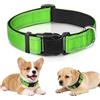 Androxeda 1 Collare Cane Riflettente, Regolabile in Nylon Morbido e Traspirante, Per Passeggiate Notturne in Sicurezza, Verde Fluorescente
