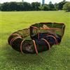Keyzone Recinzione per Gatti 2 in 1 - Casetta Portatile con Tenda all'Aperto e Tunnel Rotondo per Piccoli Animali - Box per Interni con Borsa