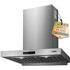 KOMPATIC Cappa aspirante Kompatic Form 60 KF60WPS, 60 cm, 800 m³/h, motore Brushless, classe energetica A++, filtri Baffle, raccogli grasso, touch control, LED, 3 velocità + Boost, acciaio inox