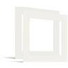 JUNOMI® Set da 2 Passepartout 50x50 cm Dimensioni Esterne - per Formato Immagine 40x40 cm - Spessore 1,5 mm - Colore Bianco Crema