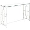 Vente-unique - Console Vetro temperato e Acciaio Cromato - Clotilde