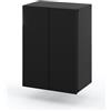 MRBLS_HOME MRBLS Armadio da bagno (nero opaco) - Armadio pensile per bagno - Armadio da bagno - 40 x 60 x 25 cm (L x A x P)