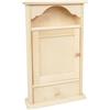 Wooden World - Armadietto portachiavi in legno con anta 6 ganci e un cassetto