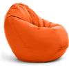 Bruni Classico L Arancione - Pouf Sacco XXL, Pouf Poltrona a forma di goccia per soggiorno e camere, Bean Bag interno ed esterno, fodera lavabile, puff per adulti, con imbottitura