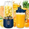 Mineup Mini Frullatore Portatile, 400ML Mixer Portatile Smoothie Maker, USB Ricaricabile Juicer Cup, Portable Blender con 6 Lame e Coperchio da Viaggio, per L'ufficio e la Palestra, Viaggi (Blu)