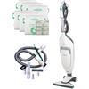 DG Service VORWERK FOLLETTO VK220s ORIGINALE Rigenerato Come Nuovo - Aspirapolvere Scopa Elettrica Con Filo con HD65, Filtro, 6 Sacchetti, 6 Profumini - Assistenza e Garanzia (Dotazione Completa + Kit Tubi)