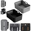 LYHOLKEER 2 Teglie per Friggitrice ad Aria Compatibili con Ninja 10,4L, COSORI 10L, Moulinex 9L, Princess 10L, Contenitori per Friggitrice ad Aria Resistenti al Calore, Accessori per Friggitrice ad Aria