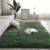 Swsen Tappeto Soggiorno Super Morbido - Tappeti Shaggy Soffice Lato Lavabile - Moderno Tappeto Inferiore Antiscivolo a Pelo Lungo Tappeti a Pelo Lungo 200 x 300CM, Verde Scuro