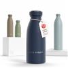 LARS NYSØM Borraccia Termica 350ml in Acciaio Inox | Bottiglia isolata 0.35 litro | Bottiglia d'Acqua a Tenuta stagna per Sport, Bicicletta, Cane (Midnight Blue, 350ml)