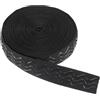 sourcing map Fascia elastica antiscivolo, 3 cm x 5,5 m, in poliestere, nero, in silicone a forma ondulata, per abbigliamento, accessori, parrucche