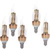 ZYUJIA Lampadine LED E14 8W 800LM,Equivalenti a una lampada alogena da 80W,40pezzi SMD2835 lampadina a candela a LED,Non Dimmerabile Bianco Caldo 3000K Edison piccole lampadine C35