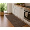 Casa Service Reno Tappeto Cotone Lavabile Bagno Cucina Antiscivolo Lavabile in Lavatrice (Brown, 50x180 cm)
