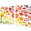 Concept Crystal MOLTO GRANDE asse da cucina - Enorme Tagliere - Pezzo Unico (80x52cm) o Due Pezzi (40x52cm ognuno) Serie di frutta e Verdera DD02