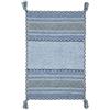 Pierre Tappeti Tappeto ANTIQUE-KILIM azzurro tessuto a mano in cotone e ciniglia cm.60x90