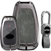 Jinhon 3/4 pulsante per Subaru portachiavi in pelle adatto per Subaru Crosstrek 2025 2026 STI Impreza Forester BRZ Legacy portachiavi accessori B grigio
