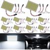 QAUBEN Bianco 10-pacchetto 4014 117SMD LED pannello cupola luce auto lettura interna mappa lampadina lampadina soffitto luce DC 12V + T10 BA9S Festoon adattatore