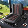 Blueshyhall Coprisedile per trattore, traspirante, rinfrescante, sedile per trattore, sedile in seta di ghiaccio e similpelle, antiscivolo, lavabile, rivestimento per carrelli elevatori (nero)