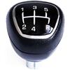 Generico Pomello leva cambio per LANCIA Ypsilon III (846) Benzina dal 2011 5 marce nero/argento 185g FP22522 50294496
