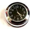 Time 4 bikes, Copertura per dado dell'attacco del manubrio con orologio per moto Royal Enfield Interceptor e Continental GT, realizzata in Gran Bretagna (facciata nera)