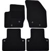 J&J AUTOMOTIVE Tappetini in Tessuto per Volvo XC90 2002-2014, Set da 4 Pezzi Anteriori e Posteriori, di Velluto su Misura, Antiscivolo, Colore Nero