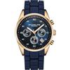 Stuhrling Original Orologio cronografo da uomo con cassa da 42 mm, cinturino in silicone, datario, resistente all'acqua
