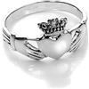 jewellerybox Raffinato anello celtico di Claddagh in argento Sterling - Misura 19 (misure disponibili 9-23)