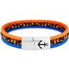 Paris Montana Bracciale originale Tidewisp, unisex, con chiusura magnetica di sicurezza in acciaio inox e incisione ad ancora, design multifilo, paracord, diametro 8 mm, realizzato a mano, 19 cm - 24