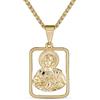 Bling Jewelry Medaglione Religioso Unisex Personalizzabile Con Ritratto Metallico Del Volto Di Gesù Cristo Collana Con Ciondolo Placcato In Oro Giallo Adatta A Uomini E Ragazzi Adolescenti
