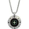 amorili Collana Uomo con Bussola Marina Nera in Acciaio Inox - Gioiello Nautico Elegante, Regalo per Amanti del Mare e della Navigazione cll0670