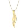 Sofia Milani - Collana da Donna in Argento 925 - Placcata in Oro con Pietra Zircone - Ciondolo Curvo - N0866
