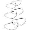 Jewelrywe Gioielli Orecchini da Donna,Acciaio Inossidabile,Love Cuore Sweet,Argento 35MM 46MM 55MM (con Borsa Regalo)