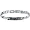 Sector No Limits Bracciale Uomo in Acciaio, Smalto, Collezione Energy, Finitura Vintage, Catene - SAFT83