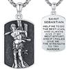 Brisskaari Collana con ciondolo di San Michele, San Cristoopera, San Sebastiano, Guadalupe, angelo custode, Santa Muerte, Giude, Giuseppe, in argento Sterling 925, per uomini e donne, amuleti religiosi cattolici