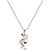 Generic Collana con ciondolo a forma di zampa di piede di bambino, idea regalo per neomamme e mamme, Small, Rame, Zirconia