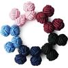 Honey Bear - Set di 5 paia di gemelli in tessuto con nodo in seta per camicia da uomo/donna, idea regalo, 8mm, Tessuto, Non pietra preziosa